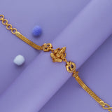 Auspicious Ganesha 925 Gold Polish Silver Bracelet