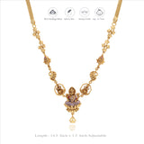 Temple Grace 925 Gold Polish Silver Necklace
