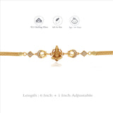 Auspicious Ganesha 925 Gold Polish Silver Bracelet