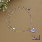 Beautiful Heart 925 Silver Kids Chain Pendent