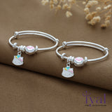 Hello Kitty Charm Adjustable Silver bangle for Kids(Pair)