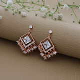 Classic Rose Gold Polish 925 Silver Drop Earring