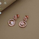 Charming Rose Gold Polish 925 Silver Drop Earring
