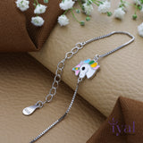 Striking Unicorn Minimal 925 Silver Bracelet(1-7Yrs)