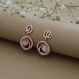 Charming Rose Gold Polish 925 Silver Drop Earring