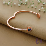 Blue Charming Rose Gold Polish 925 Silver Kada