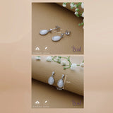 Tear Drop Rose Gold Polish 925 Silver Drop Earring