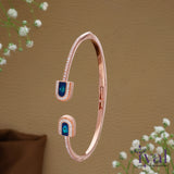 Blue Charming Rose Gold Polish 925 Silver Kada