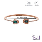 Blue Charming Rose Gold Polish 925 Silver Kada