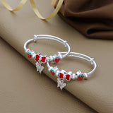 Lovely Strawbeery Bow 925 Silver Kid Bangle(0 - 6Yrs)