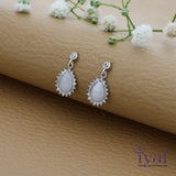 Tear Drop Rose Gold Polish 925 Silver Drop Earring