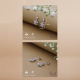 Snow Flake Shine 925 Silver Drop Earrings