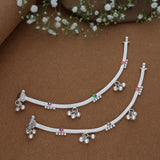 Perky Classic Silver Anklet for Babies(2 to 3years)