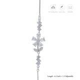 Floral Leaf 925 Silver Bracelet