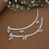 Delightful Classic Silver Anklet for Babies(1 to 2years)