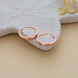 Bow Rose Gold Polish 925 Silver Toering