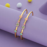 Elephant Spark Joy 18K Gold Polish Silver Kid Bangle (0-5 Yrs)