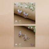 Vivid Butterfly Rose Gold Polish 925 Silver Stud