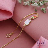 Gorgeous Bunny Gold Polish 925 Silver Bracelet(1-7Yrs)