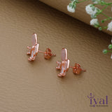 Shimmering 925 Silver Butterfly Stud Earring