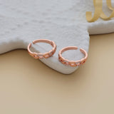Gorgeous Rose Gold Polish 925 Silver Toering