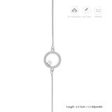 Halo Pearl 925 Silver Bracelet