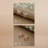 Shimmering 925 Silver Butterfly Stud Earring