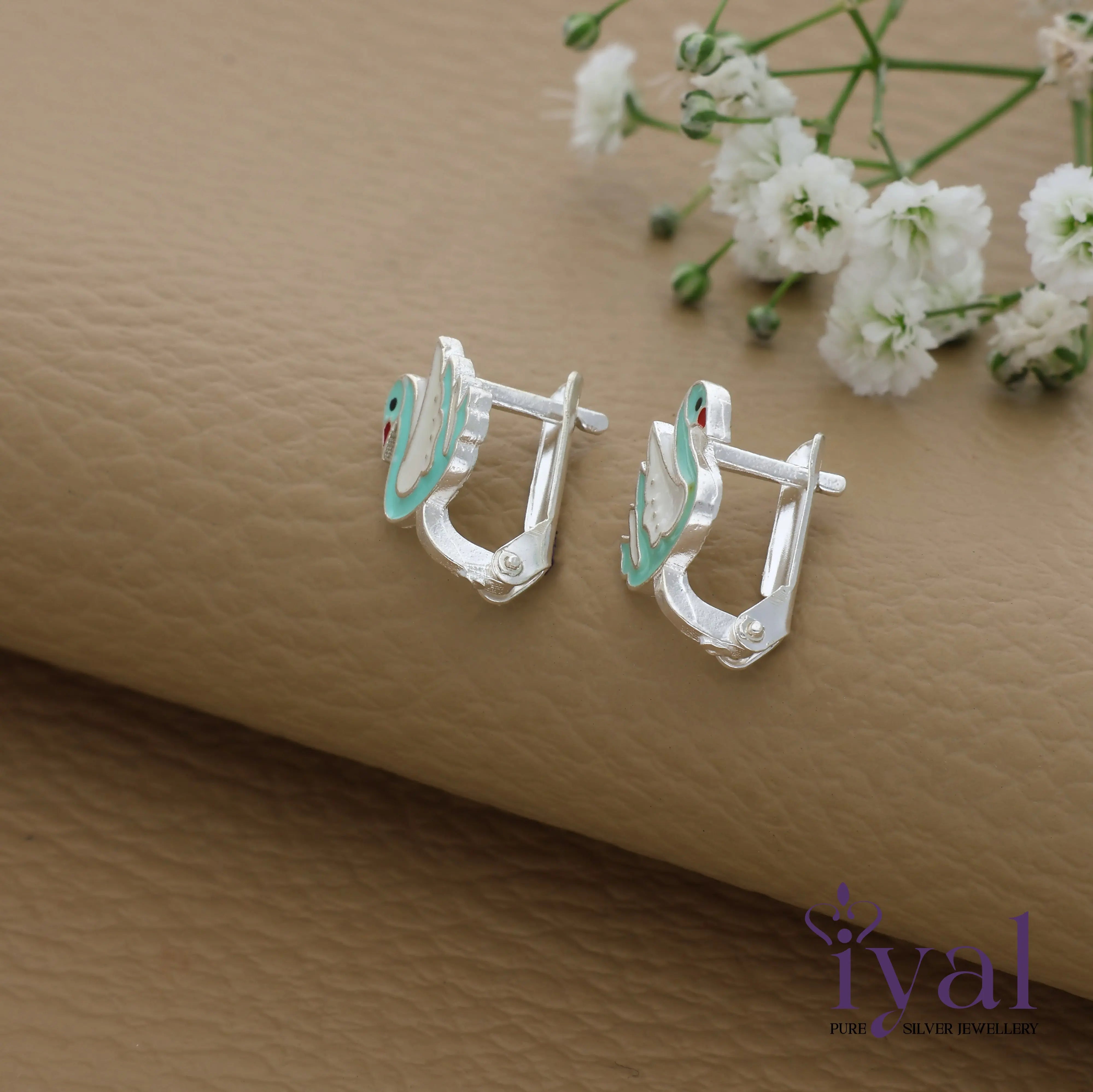Daisy Duck Silver Hoop Earring for Kids