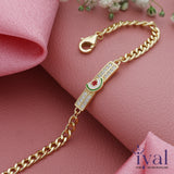 Lovely Gold Polish 925 Silver Bracelet(1-7Yrs)