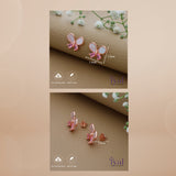 Vivid Butterfly Rose Gold Polish 925 Silver Stud