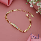 Lovely Gold Polish 925 Silver Bracelet(1-7Yrs)