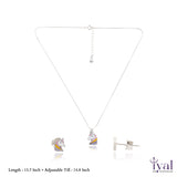 Adorable Unicorn 925 Silver Kids Chain Pendent Set(3+ Yrs)