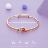 Dora Duo 18K Rose Gold Polish Silver Kids Bangles (0-5 Yrs)