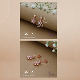 Lovely Snow Flake Rose Gold Polish 925 Silver Drop Earring