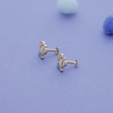 Cute Elephant Bow 925 Silver Kids Stud (3+ Yrs)