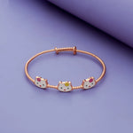Cute Kitty Trio 925 Silver Kids Bangles (0-5 Yrs)