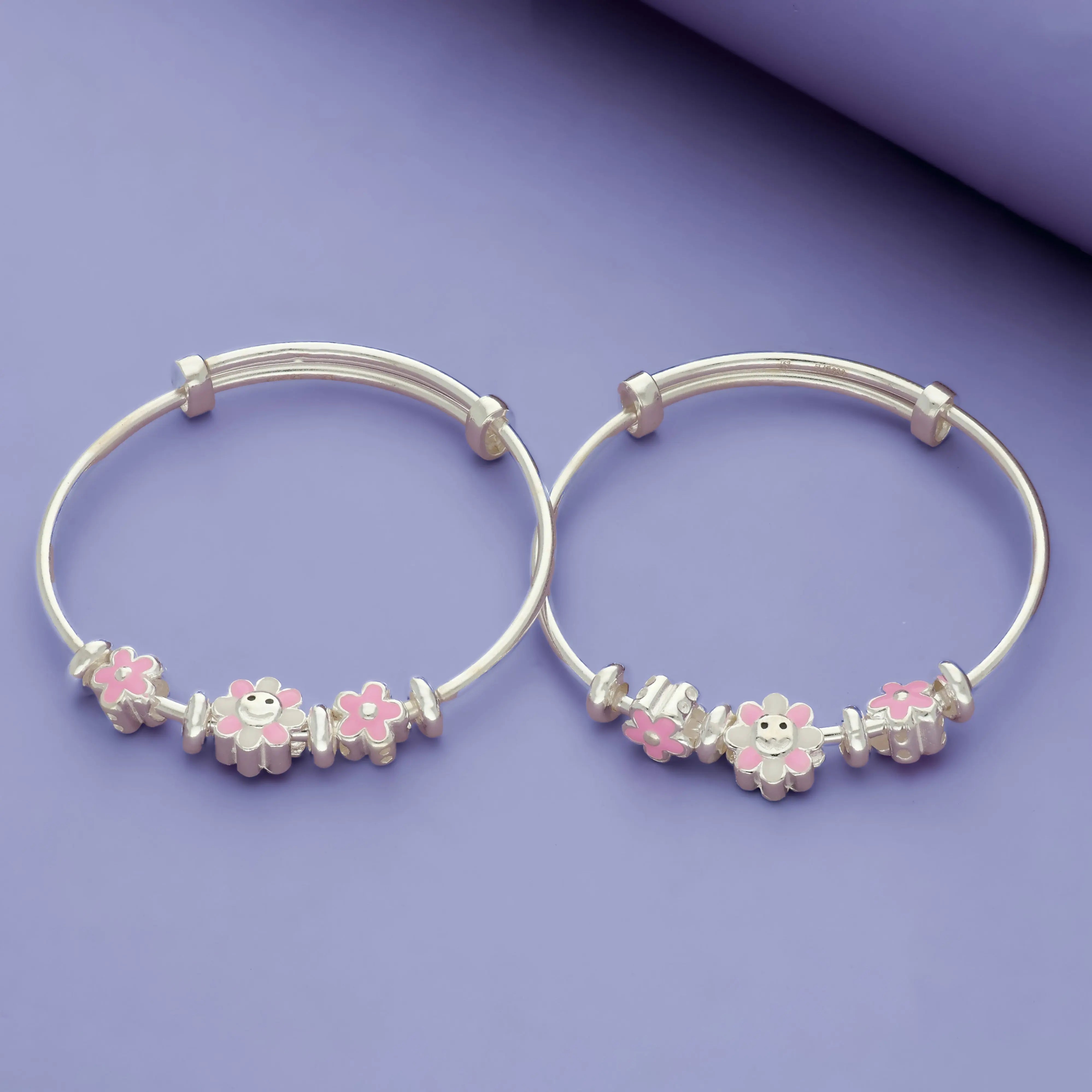 Sunny Smile 925 Silver Kid Bangles