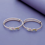 Rainbow Kitty 925 Silver Kid Bangles (0-5 Yrs)
