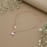 Cheery Car Rose Gold Polish 925 Silver Kids Chain Pendant (3+ Years)