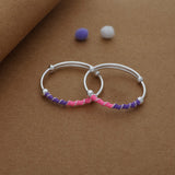 Rainbow Twist 925 Silver Kids Bangles(0-3 Yrs)