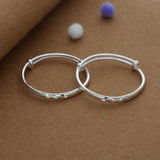 Twinkle Cut Silver Kids Bangles (0-5 Years) | 999 Hallmark | Daily Wear Gift for Kids