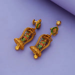 Antique Finish 925 Silver Divine Meenakshi Jhumka