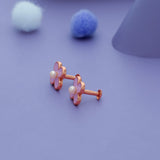 Violet Blossom 925 Sterling Silver Kids Stud (3+ Yrs)