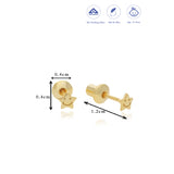 Smily 18K Gold Polish Silver Stud for Kids(2+ Yrs)