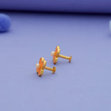 Cheerful Orange Blossom 925 Silver Kids Earrings (3+ Yrs)