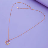 Floral Heart 925 Silver Chain Necklace