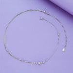 Bead Charm 925 Silver Double Layered Necklace