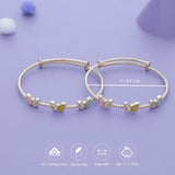 Rosy Flutter 925 Silver Kid Bangles (0-5 Yrs)