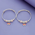 Flora Flutter Charm Silver Baby Bangles (0-5 Yrs)