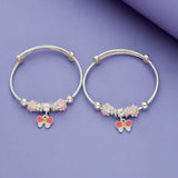 Flora Flutter Charm Silver Baby Bangles (0-5 Yrs)
